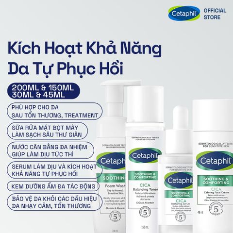 Tinh Chất Làm Dịu & Phục Hồi Cetaphil 30ml - Serum Cica Chính Hãng Giúp Làm Dịu Da Nhạy Cảm, Giảm Đỏ Ngứa