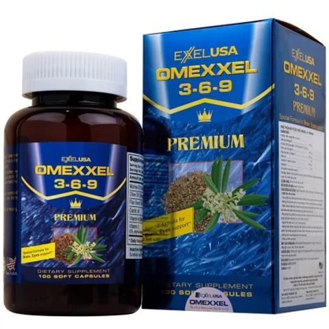 Viên uống Omexxel 3-6-9 Premium - Hỗ trợ não bộ và thị lực (100 viên) - Chứa Omega 3-6-9 và Vitamin A, E cho sức khỏe tối ưu