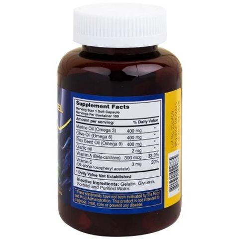 Viên uống Omexxel 3-6-9 Premium - Hỗ trợ não bộ và thị lực (100 viên) - Chứa Omega 3-6-9 và Vitamin A, E cho sức khỏe tối ưu