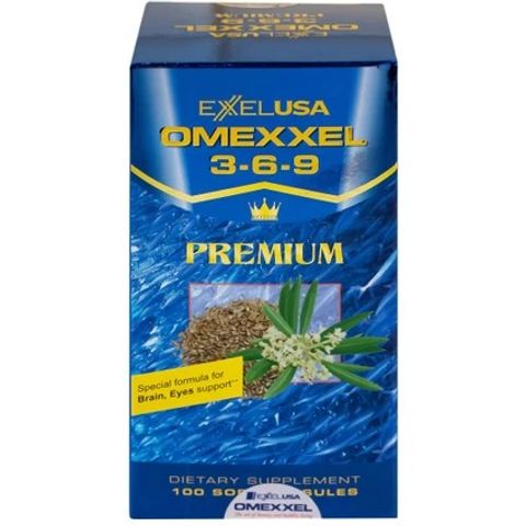 Viên uống Omexxel 3-6-9 Premium - Hỗ trợ não bộ và thị lực (100 viên) - Chứa Omega 3-6-9 và Vitamin A, E cho sức khỏe tối ưu
