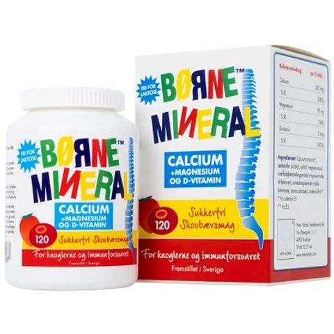 Viên nhai Borne Mineral New Nordic (120 viên) - Hỗ trợ tăng chiều cao và phòng ngừa còi xương cho trẻ em từ 3 tuổi trở lên