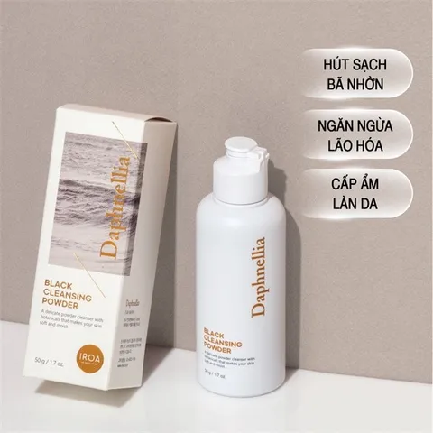 Bột Rửa Mặt Than Hoạt Tính Daphnellia 50g - Sạch Sâu, Dưỡng Ẩm, Phù Hợp Mọi Loại Da - Công Nghệ Tạo Bọt Siêu Mịn