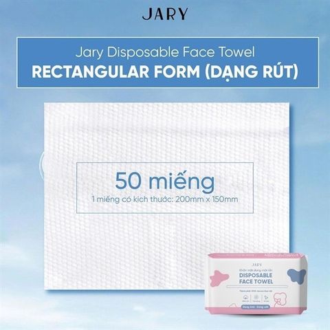 Khăn Mặt Dùng Một Lần Jary - Khăn Rút Giấy An Toàn, Thân Thiện Với Da Nhạy Cảm, Tiện Lợi Cho Skincare & Make Up