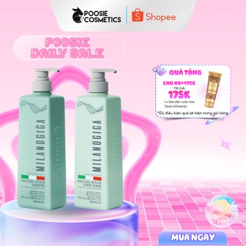 Dầu Gội & Dầu Xả Hương Nước Hoa Milanogica - Phục Hồi Tóc Hư Tổn, Giảm Gàu & Ngứa Da Đầu, Dưỡng Ẩm Siêu Mềm Mượt