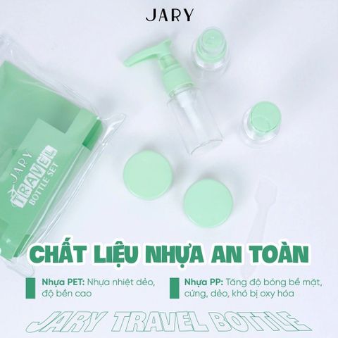 Bộ Chiết Mỹ Phẩm 5 Món Jary Cao Cấp - Túi Du Lịch Trong Suốt Với Thiết Kế Dễ Thương Chống Va Đập, Tiện Lợi Cho Bạn Gái