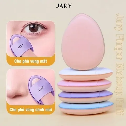 [Màu ngẫu nhiên] Mút Trang Điểm Ngón Tay Jary Finger Makeup Puff - Set 2 mút 618249