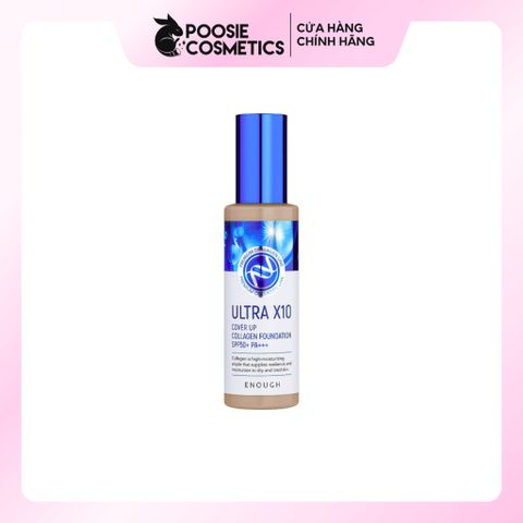 Kem Nền Collagen X10 Enough Ultra Cover Up - Lớp Nền Mịn Mượt, Che Khuyết Điểm Tự Nhiên, Dưỡng Ẩm SPF50+ PA+++ 100g