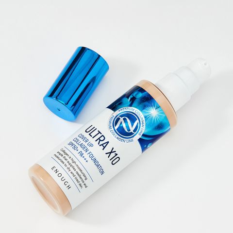 Kem Nền Collagen X10 Enough Ultra Cover Up - Lớp Nền Mịn Mượt, Che Khuyết Điểm Tự Nhiên, Dưỡng Ẩm SPF50+ PA+++ 100g