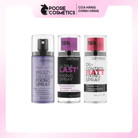 Xịt Khóa Nền Catrice Oil-Control Matt Fixing Spray 16h 50ml - Kiểm Soát Dầu, Giữ Lớp Trang Điểm Lâu Trôi, Thiết Kế Tiện Dụng