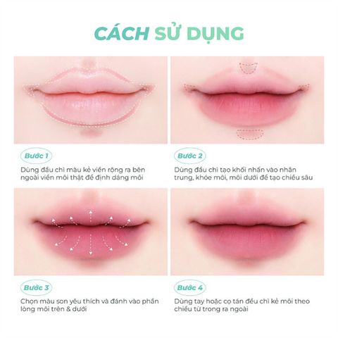 Chì Kẻ Viền Môi Dearmay 2In1 Plumpy Lip Liner Hàn Quốc - Chất Chì Mềm Mượt, Tạo Khối Định Hình Đôi Môi Rạng Rỡ, 0.46g