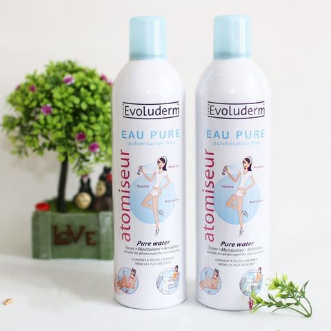 Nước Xịt Khoáng Evoluderm Eau Pure 400ml - Dưỡng Ẩm Làm Mát Da, Giữ Lớp Trang Điểm Bền, An Toàn Cho Mọi Loại Da