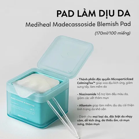 Toner Pad Mediheal Giảm Mụn, Sáng Da, Chống Lão Hóa - Chứa Niacinamide, Tea Tree, Collagen, 7 Vitamin Thiết Yếu 618262
