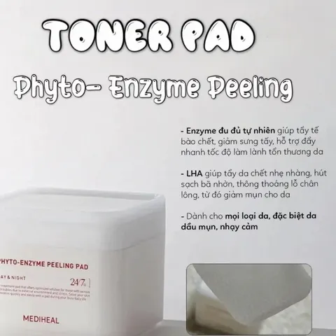 Toner Pad Mediheal Giảm Mụn, Sáng Da, Chống Lão Hóa - Chứa Niacinamide, Tea Tree, Collagen, 7 Vitamin Thiết Yếu 618262