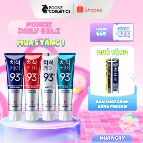 Kem Đánh Răng Median Hàn Quốc Trắng Răng 120g - Ngừa Hôi Miệng và Làm Trắng Răng Hiệu Quả, Hương Trà Xanh Thơm Mát