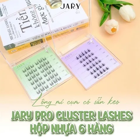 Lông Mi Cụm Jary Pro - Lông Mi Đẹp Có Sẵn Keo 4D Tự Nhiên, Dày Dài, Đa Phong Cách Tái Sử Dụng - Hàng Cao Cấp từ Trung Quốc