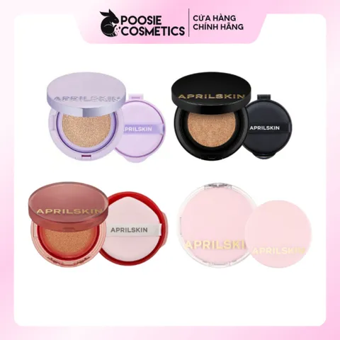Phấn Nước April Skin Cushion + Refill SPF50+/PA+++ - Che Phủ Hoàn Hảo, Dưỡng Ẩm, Kiềm Dầu Dành Cho Mọi Loại Da, Mỹ Phẩm Chính Hãng