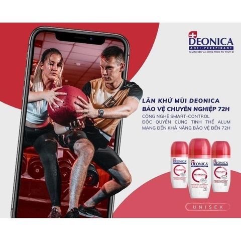 Lăn Khử Mùi Deonica 50ml Dành Cho Nữ - Công Nghệ SMART CONTROL Nhập Khẩu Từ Nga, Chống Mồ Hôi, Thoáng Mát Suốt Ngày