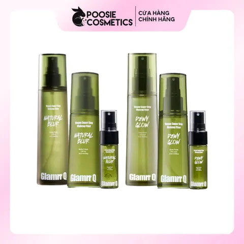 Xịt Khóa Nền Cố Định Glamrr Q Vegan Super Stay Makeup Fixer 130ML - Kiềm Dầu, Giữ Lớp Trang Điểm 24H Cho Da Nhạy Cảm