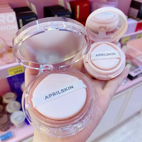Phấn Nước April Skin Cushion + Refill SPF50+/PA+++ - Che Phủ Hoàn Hảo, Dưỡng Ẩm, Kiềm Dầu Dành Cho Mọi Loại Da, Mỹ Phẩm Chính Hãng