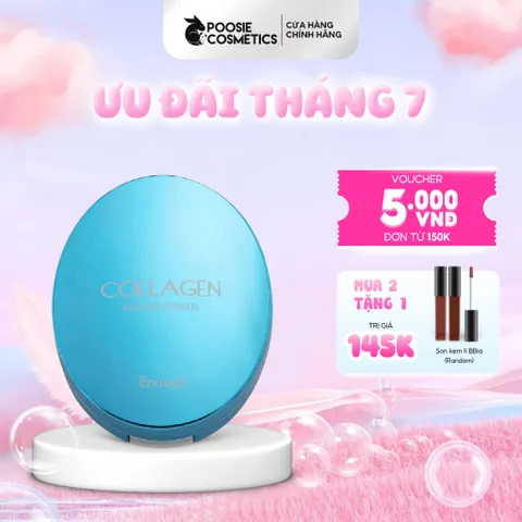 Phấn Nước Collagen Enough Aqua Air Cushion - Trang Điểm Chống Lão Hóa và Dưỡng Ẩm, Làn Da Tự Nhiên #21 15g