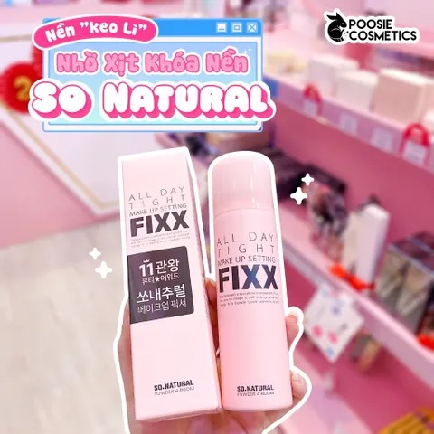 Xịt Khóa Trang Điểm So Natural All Day Tight 75ml - Giữ Nền Lâu Trôi, Dưỡng Ẩm Da Khô và Nhạy Cảm, Phù Hợp Mọi Loại Da