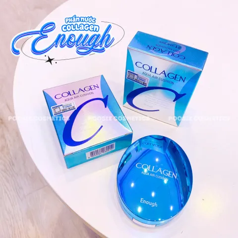 Phấn Nước Collagen Enough Aqua Air Cushion - Trang Điểm Chống Lão Hóa và Dưỡng Ẩm, Làn Da Tự Nhiên #21 15g