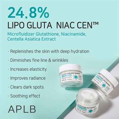 Kem Dưỡng Ẩm APLB Glutathione Niacinamide 55ml - Serum Sáng Da, Se Khít Lỗ Chân Lông, Dưỡng Chất Tự Nhiên, Phù Hợp Mọi Loại Da