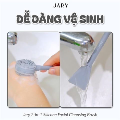 Cọ Rửa Mặt & Đắp Mặt Nạ JARY 2-in-1 Silicone - Bàn Chải Làm Sạch Da Kháng Khuẩn, Tiện Lợi Cho Làn Da Khỏe Đẹp