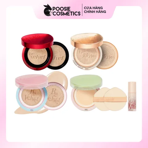 Phấn Nước Espoir Pro Tailor Be Velvet Cover Cushion SPF34 PA++ Kèm Lõi Refill - Lớp Nền Mịn Màng, Chống Nắng Tốt, Phù Hợp Da Nhạy Cảm