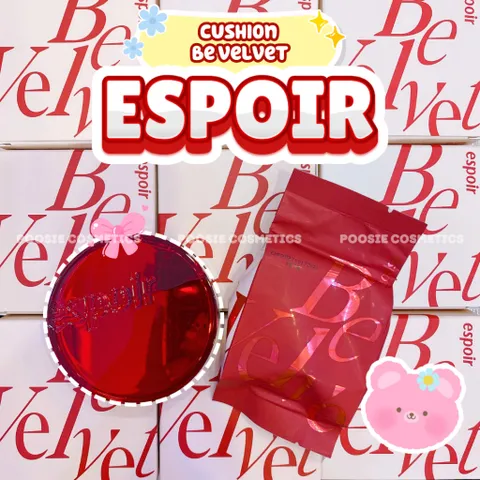 Phấn Nước Espoir Pro Tailor Be Velvet Cover Cushion SPF34 PA++ Kèm Lõi Refill - Lớp Nền Mịn Màng, Chống Nắng Tốt, Phù Hợp Da Nhạy Cảm