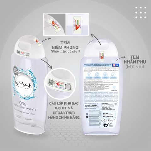 Dung Dịch Vệ Sinh Phụ Nữ Femfresh 250ml - Khử Mùi, Làm Thơm Vùng Kín Tự Nhiên, Giải Quyết Vấn Đề Sạch Sẽ Cho Nàng