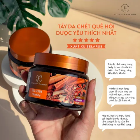 Tẩy Tế Bào Chết Toàn Thân Chiết Xuất Quế Hồi & Cà Phê 500g - Scrub Thiên Nhiên Dưỡng Da Mịn Màng Sáng Khỏe