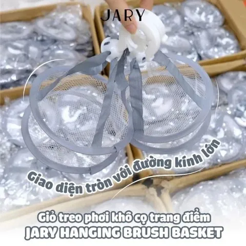 Giỏ Treo Phơi Khô Cọ Trang Điểm Jary - Giỏ Hỗ Trợ Sắp Xếp và Làm Khô Cọ Trang Điểm Tiện Lợi, Bền Bỉ, An Toàn