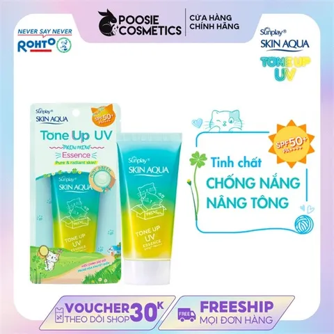 Tinh Chất Chống Nắng Sunplay Skin Aqua Tone Up UV Essence SPF 50+ PA++++ 50g - Nâng Tông Da, Chống Tia UV Cho Da Mặt