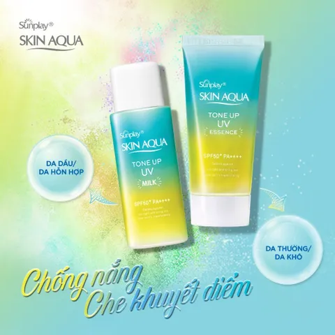 Tinh Chất Chống Nắng Sunplay Skin Aqua Tone Up UV Essence SPF 50+ PA++++ 50g - Nâng Tông Da, Chống Tia UV Cho Da Mặt