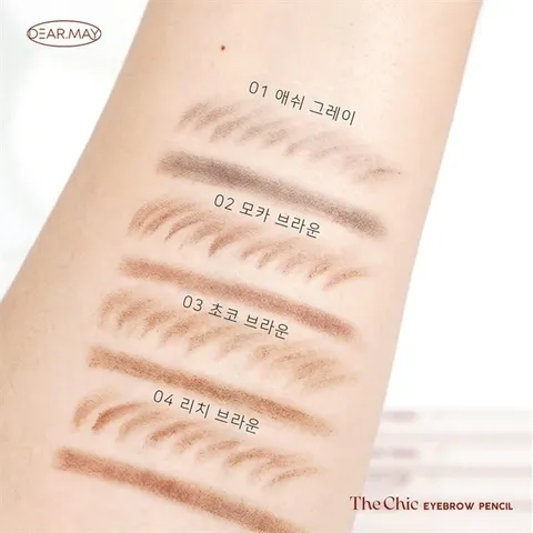 Chì Kẻ Mày Dearmay The Chic Eyebrow Pencil 0.18g - Bền Màu, Tự Nhiên, Hàn Quốc, Dễ Dàng Tạo Kiểu Lông Mày Sắc Nét
