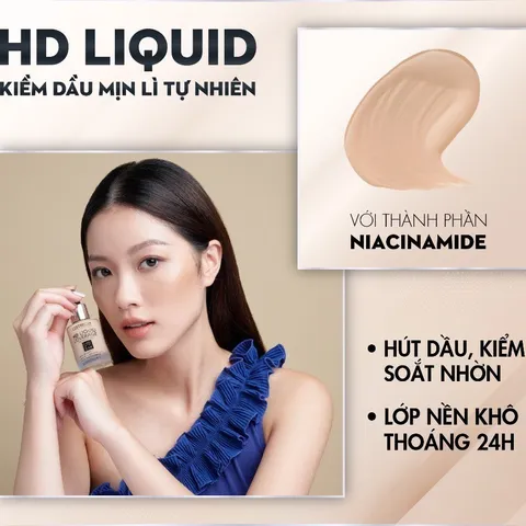 Kem Nền Catrice HD Liquid Coverage 24h 30ml - Che Phủ Cao, Kiềm Dầu, Dưỡng Ẩm, SPF 25, Làn Da Tự Nhiên, Phù Hợp Mọi Loại Da