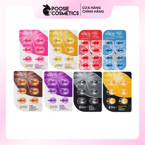 Vỉ 6 Viên Tinh Dầu Dưỡng Tóc Ellips Đa Vitamin - Nuôi Dưỡng, Phục Hồi Hư Tổn, Giảm Rụng, Tóc Óng Mượt