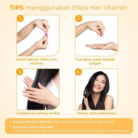 Vỉ 6 Viên Tinh Dầu Dưỡng Tóc Ellips Đa Vitamin - Nuôi Dưỡng, Phục Hồi Hư Tổn, Giảm Rụng, Tóc Óng Mượt