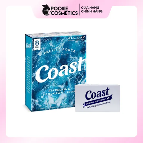 Xà bông cục Coast Mỹ - Lốc 8 cục - Khử mùi, làm sạch, an toàn cho da, hương thơm quyến rũ, diệt khuẩn hiệu quả