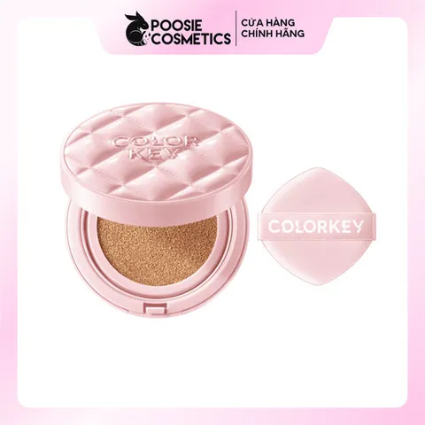 Cushion Chống Nắng SPF50+ PA++++ Colorkey 11g - Lớp Trang Điểm Mỏng Nhẹ, Che Phủ Hoàn Hảo, Bền Màu Suốt 24h, Da Trắng Sáng Tự Nhiên