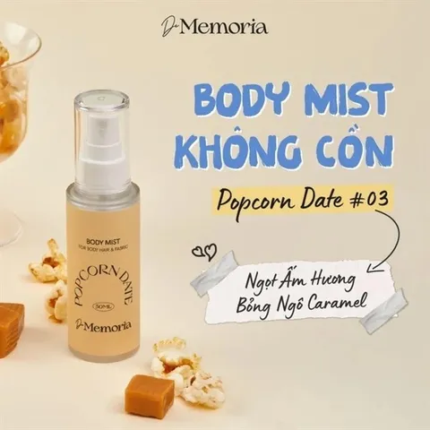 Nước Hoa Dạng Xịt Không Cồn De Memoria 50ml - Body Mist His Shirt 04, Hương Vải Vóc Sạch, Độ Lưu Hương Lên Đến 6 Giờ