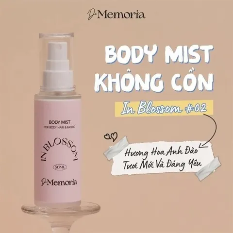 Nước Hoa Dạng Xịt Không Cồn De Memoria 50ml - Body Mist His Shirt 04, Hương Vải Vóc Sạch, Độ Lưu Hương Lên Đến 6 Giờ