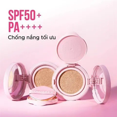 Cushion Chống Nắng SPF50+ PA++++ Colorkey 11g - Lớp Trang Điểm Mỏng Nhẹ, Che Phủ Hoàn Hảo, Bền Màu Suốt 24h, Da Trắng Sáng Tự Nhiên