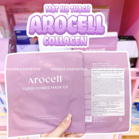 Mặt Nạ Collagen Arocell Super Power - Mặt Nạ Chống Lão Hóa Điện Di Graphene Botox, Dưỡng Ẩm Sâu, Làm Mịn Da, 25ml