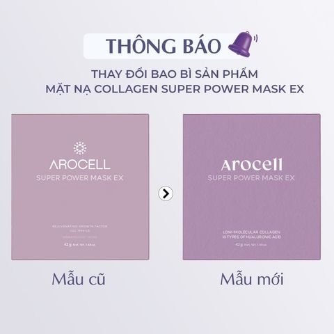 Mặt Nạ Collagen Arocell Super Power - Mặt Nạ Chống Lão Hóa Điện Di Graphene Botox, Dưỡng Ẩm Sâu, Làm Mịn Da, 25ml