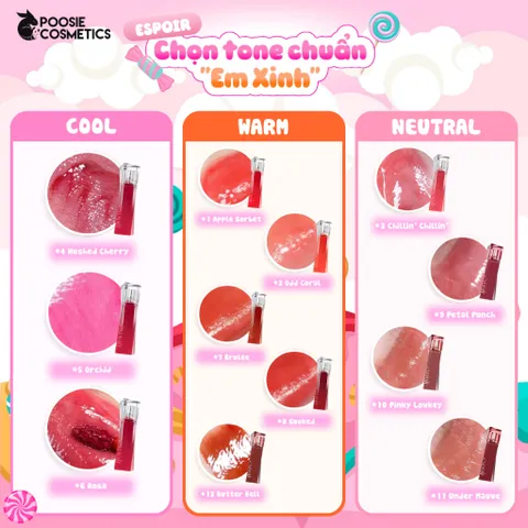 Son Tint Bóng Lì Espoir Couture Lip Tint Glaze 5.5g - Chất Suốt, Bóng Rực Rỡ, Màu Sắc Tươi Tắn Phù Hợp Với Mọi Tông Makeup
