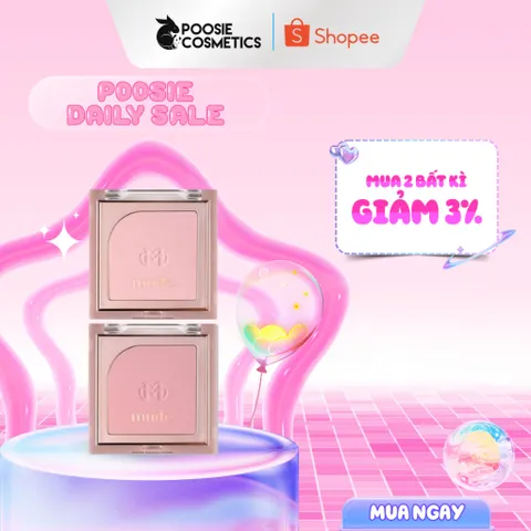 Phấn Má Hồng Mịn Lì Kiềm Dầu Mude Flutter Blusher - Sắc Tự Nhiên, Bền Màu, Phù Hợp Mọi Tôn Da 5g