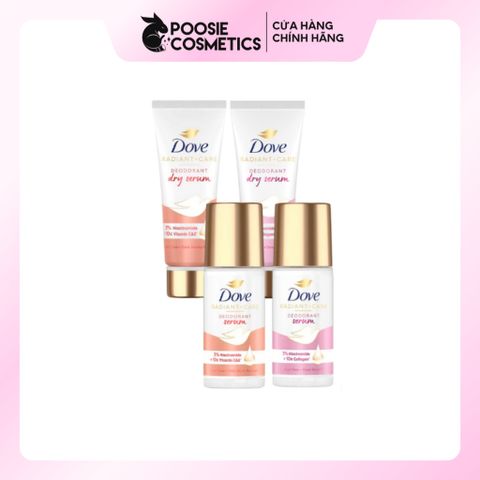 Serum Lăn Nách Dove Dry Serum 40ml - Dưỡng Sáng Khử Mùi với 3% Niacinamide & Vitamin C, Giảm Thâm & Thu Nhỏ Lỗ Chân Lông