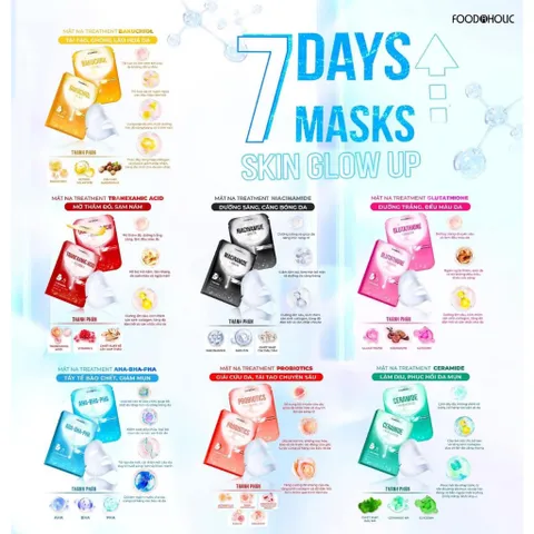 Mặt Nạ Dưỡng Da Chuyên Sâu Foodaholic Ample Mask 23ml - Dưỡng Ẩm, Cải Thiện Nếp Nhăn, Dưỡng Sáng Da, Phục Hồi Da Mềm Mại